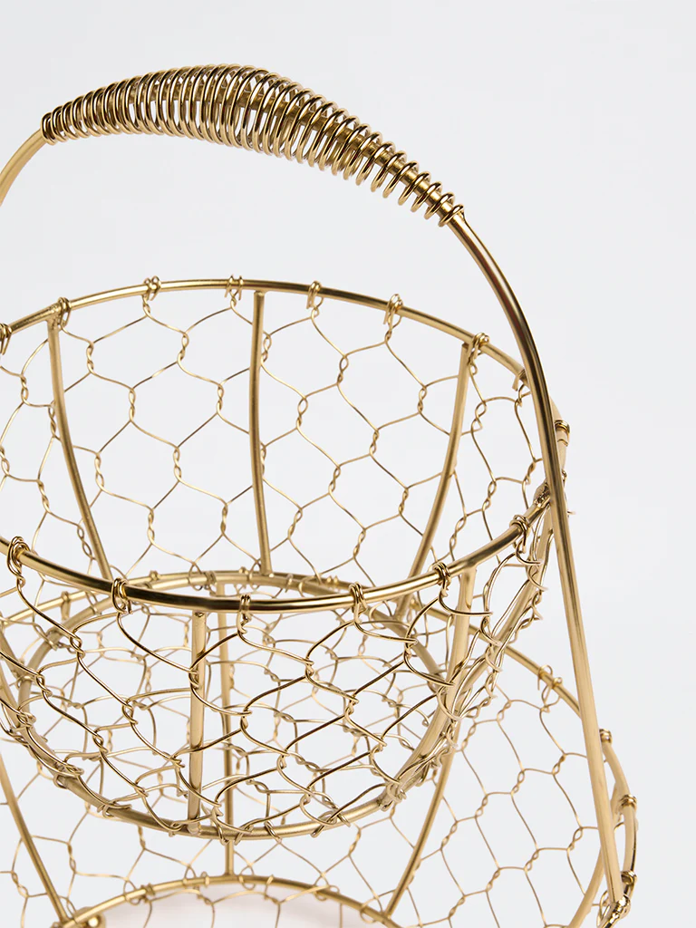 Westside Home Gold Two-Tiered Wired Basket - Image 3