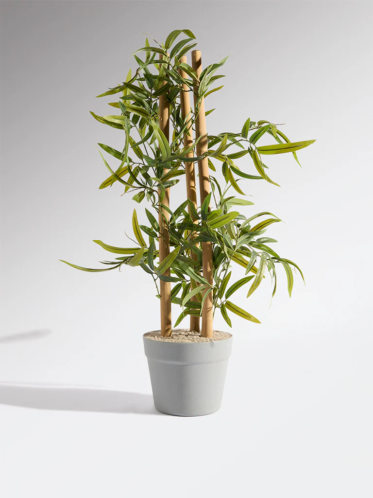 Westside Home Green Artificial Bamboo Plant - Medium