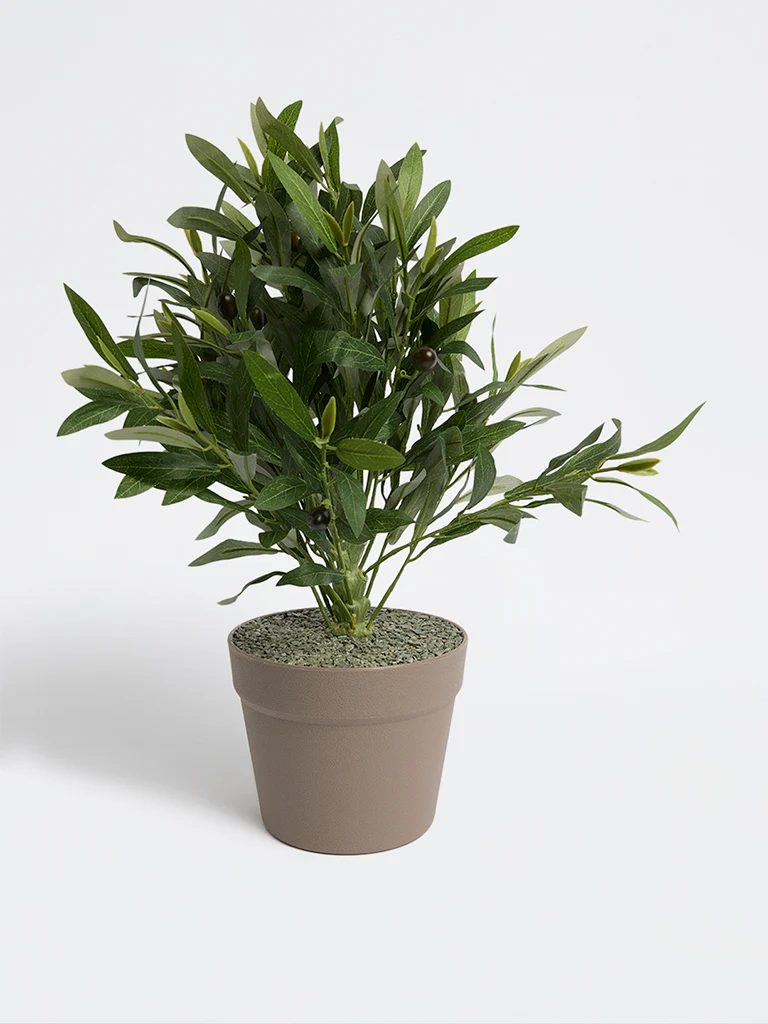 Westside Home Green Artificial Olive Plant - Image 2