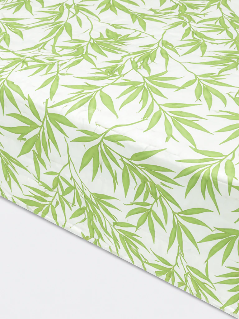 Westside Home Green Bamboo Leaf Reversible Single Bed Comforter - Image 3