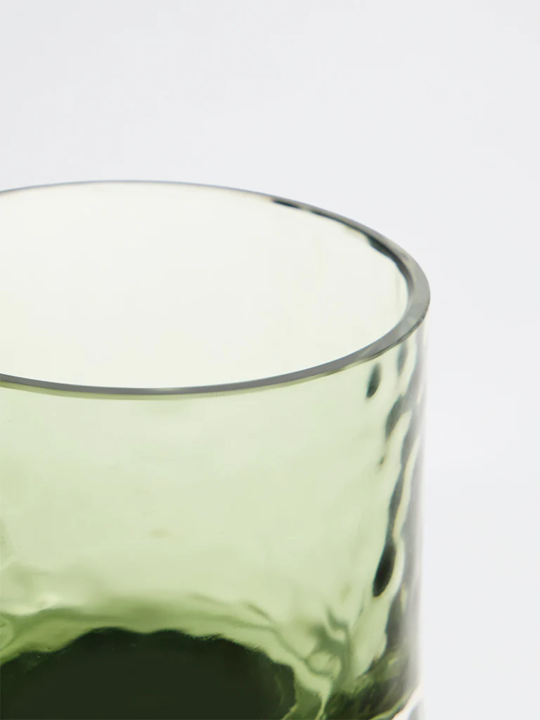 Westside Home Green Hammered Glass Votive Candle Holder - Image 3