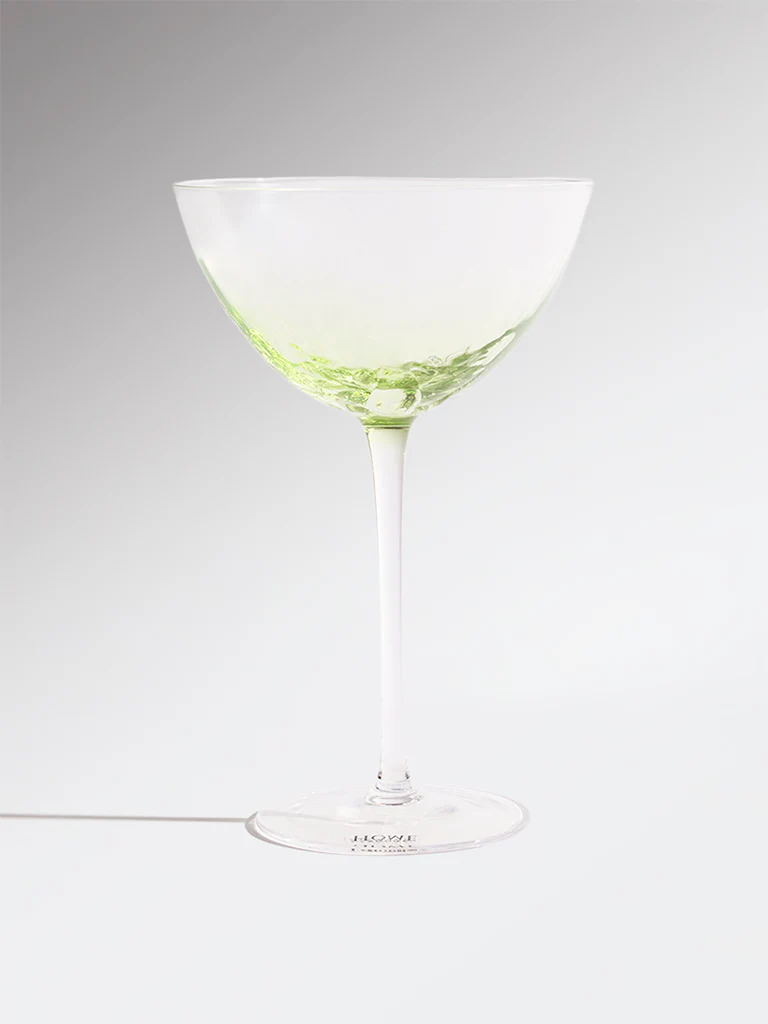 Westside Home Green Lettuce Coupe Glass - Image 2