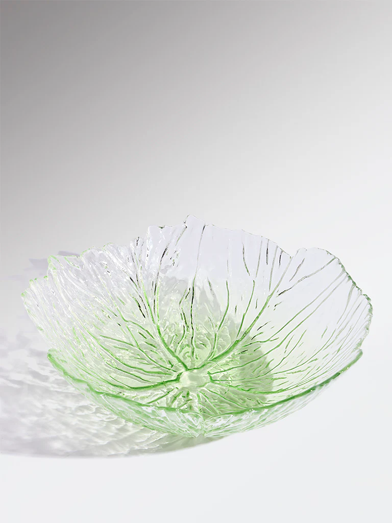 Westside Home Green Lettuce Glass Bowl - Large - Image 2