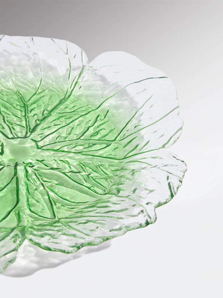 Westside Home Green Lettuce Glass Platter - Large - Image 3