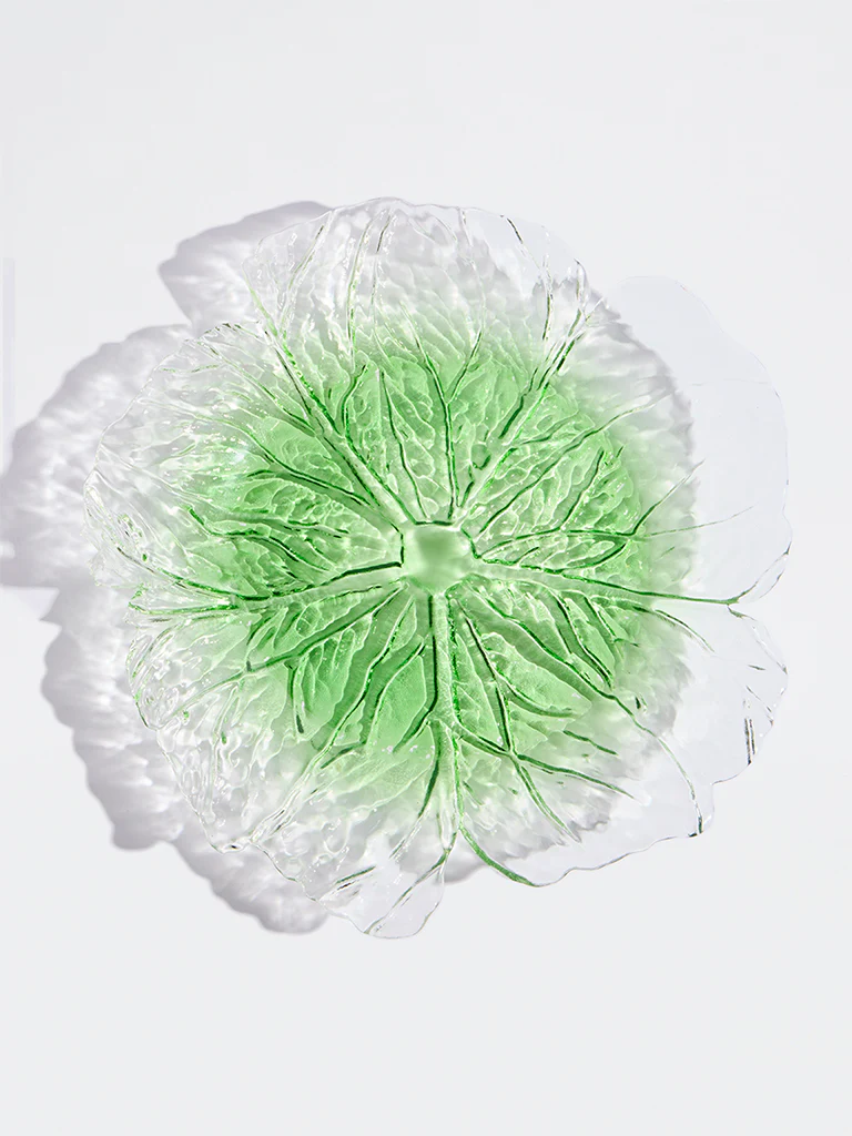 Westside Home Green Lettuce Glass Platter - Medium