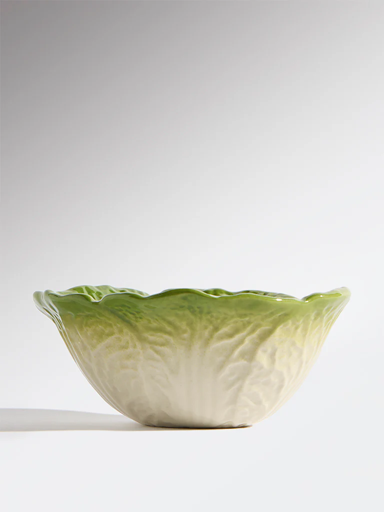 Westside Home Green Lettuce Large Bowl