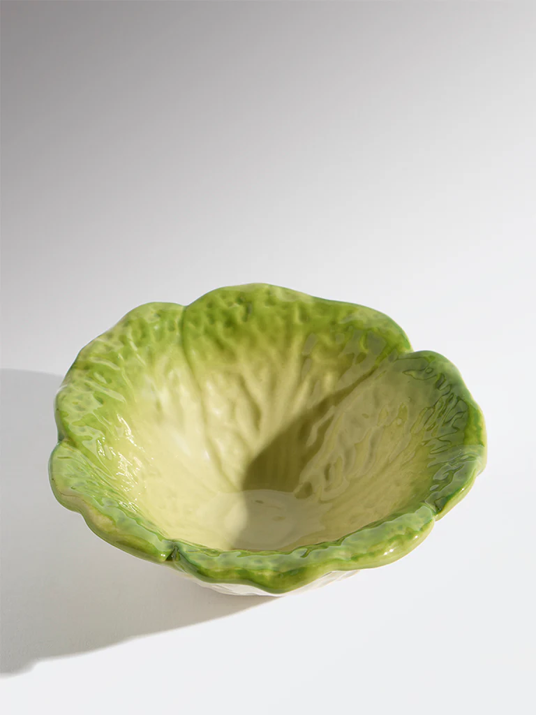 Westside Home Green Lettuce Small Bowl - Image 3