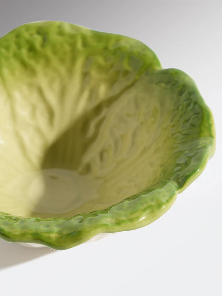 Westside Home Green Lettuce Small Bowl - Image 4