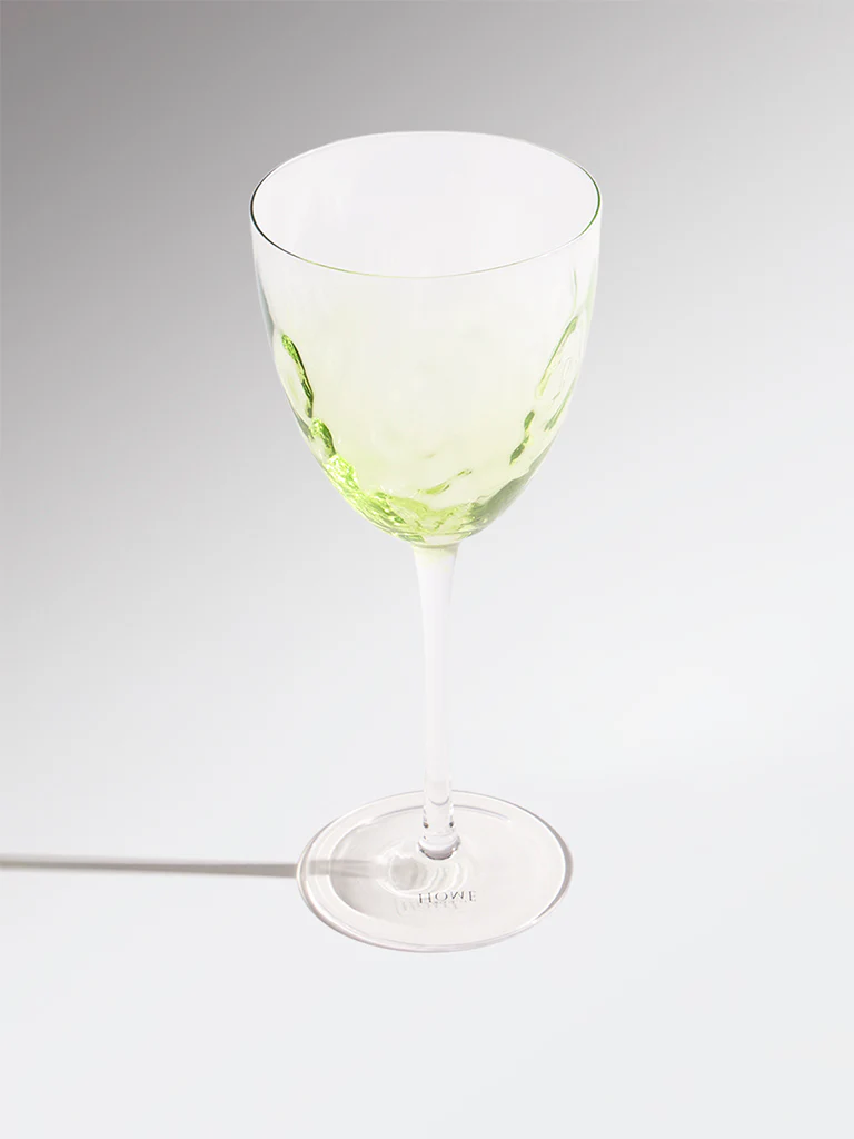 Westside Home Green Lettuce Wine Glass