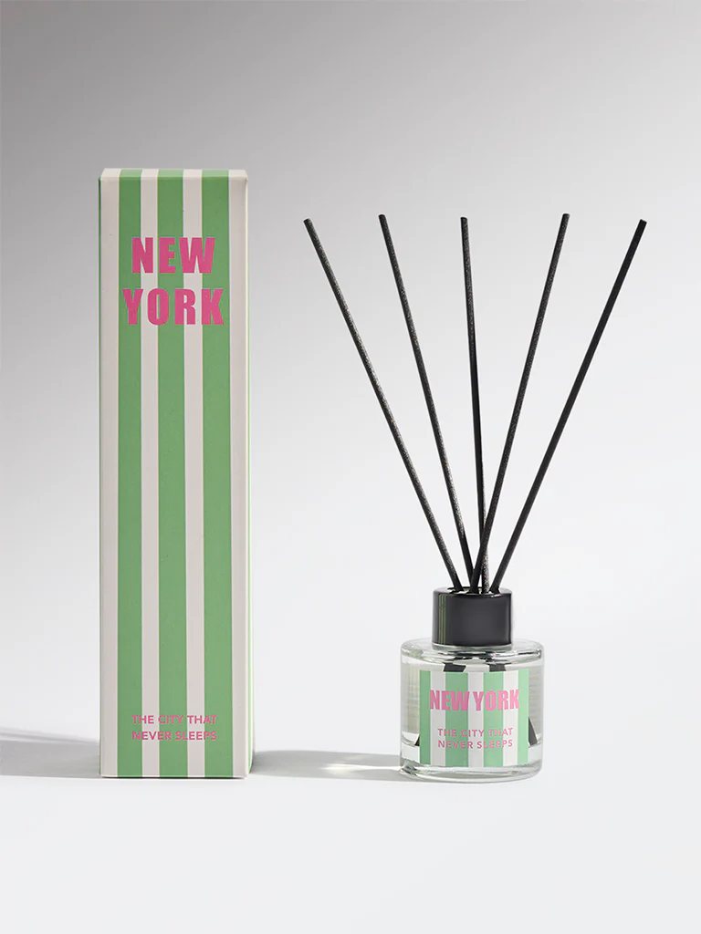 Westside Home Green New York Fragrance Diffuser with Five Reed Sticks - Image 2