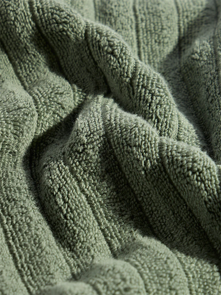 Westside Home Green Self-Striped Bath Sheet - Image 3