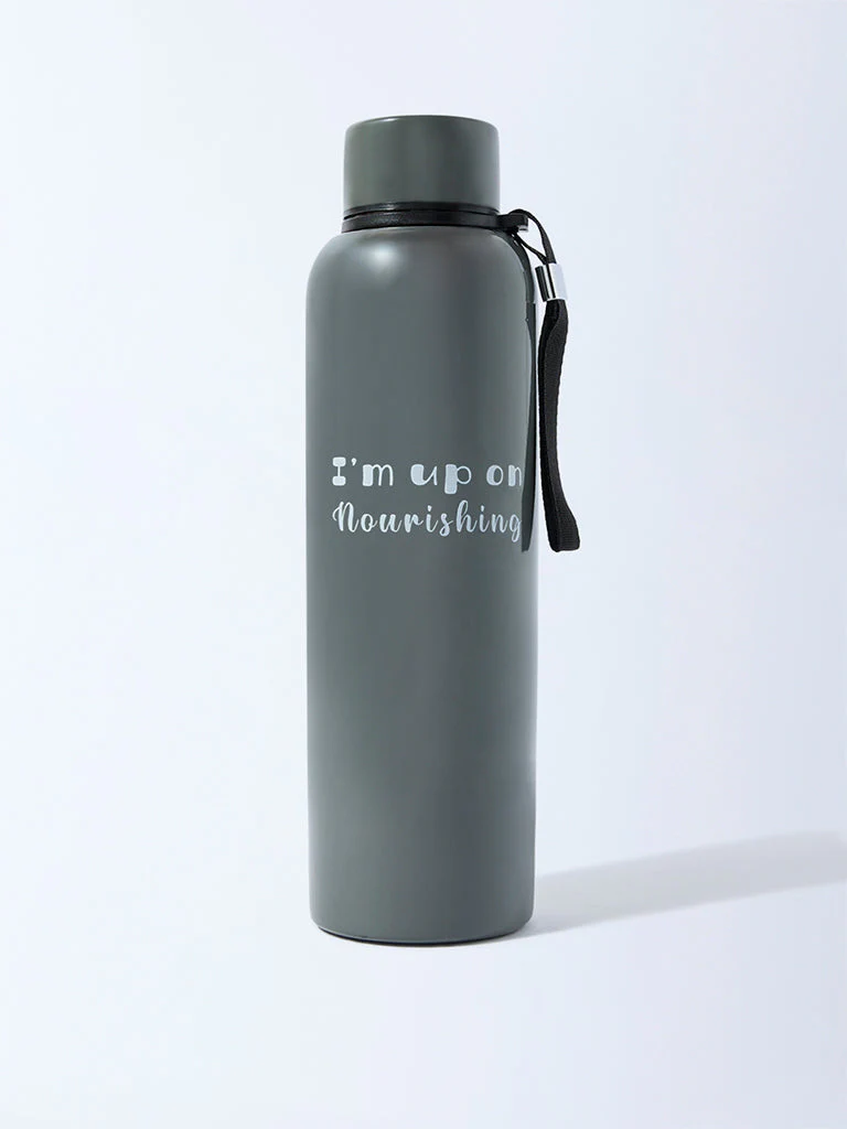 Westside Home Grey Typographic Water Bottle