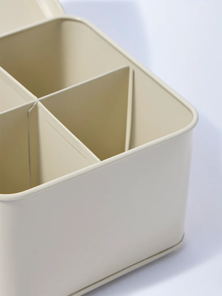 Westside Home Ivory Typographic Tea Box - Image 3