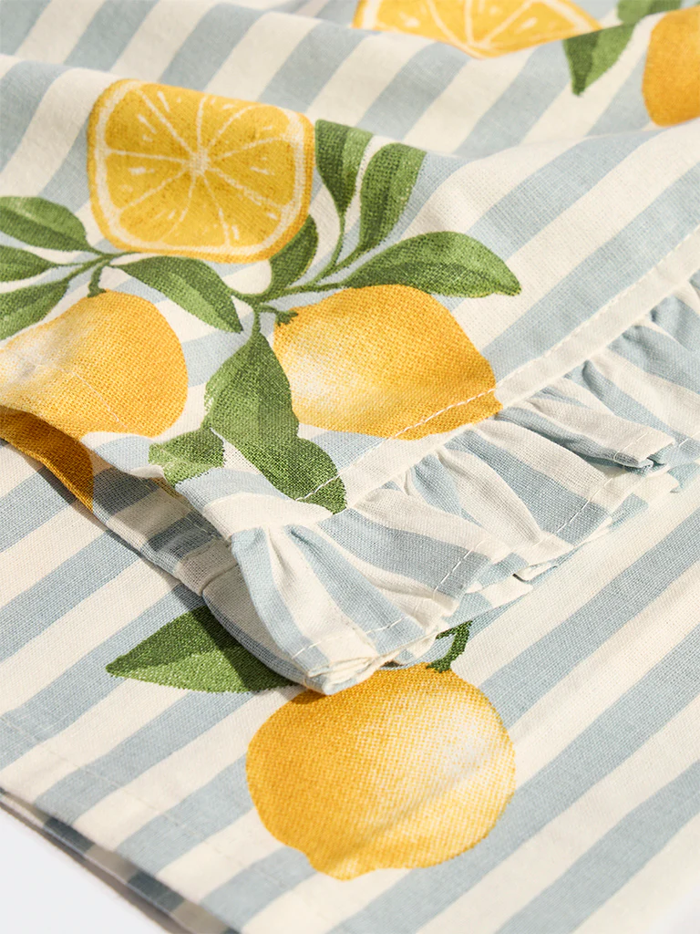 Westside Home Light Blue Lemon Design Table Runner - Image 3