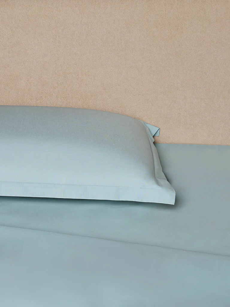 Westside Home Light Blue Solid King Bed Sheet Set
