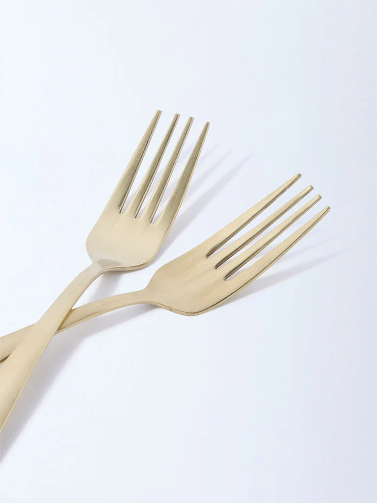 Westside Home Matte Gold Fork (Set of 4) - Image 3