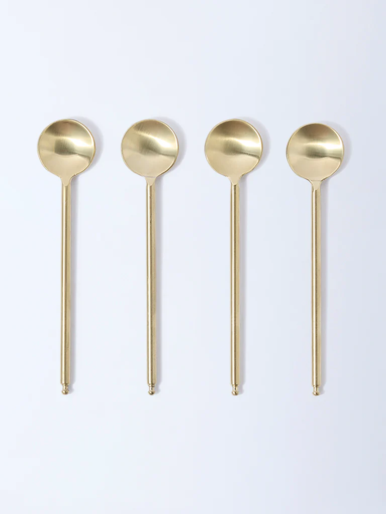 Westside Home Matte Gold Tea Spoon (Set of 4)