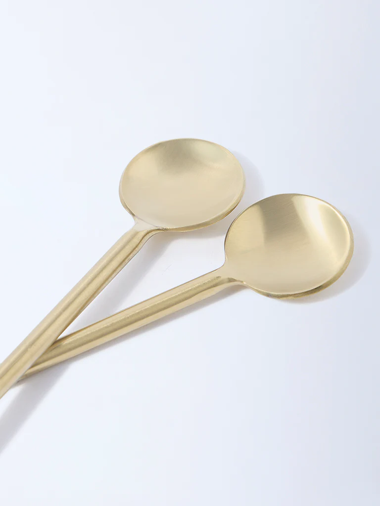 Westside Home Matte Gold Tea Spoon (Set of 4) - Image 3
