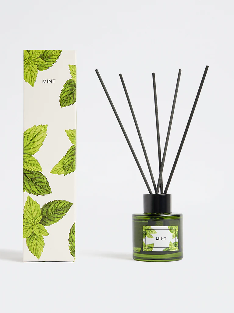 Westside Home Mint Fragrance Diffuser with Five Reed Sticks