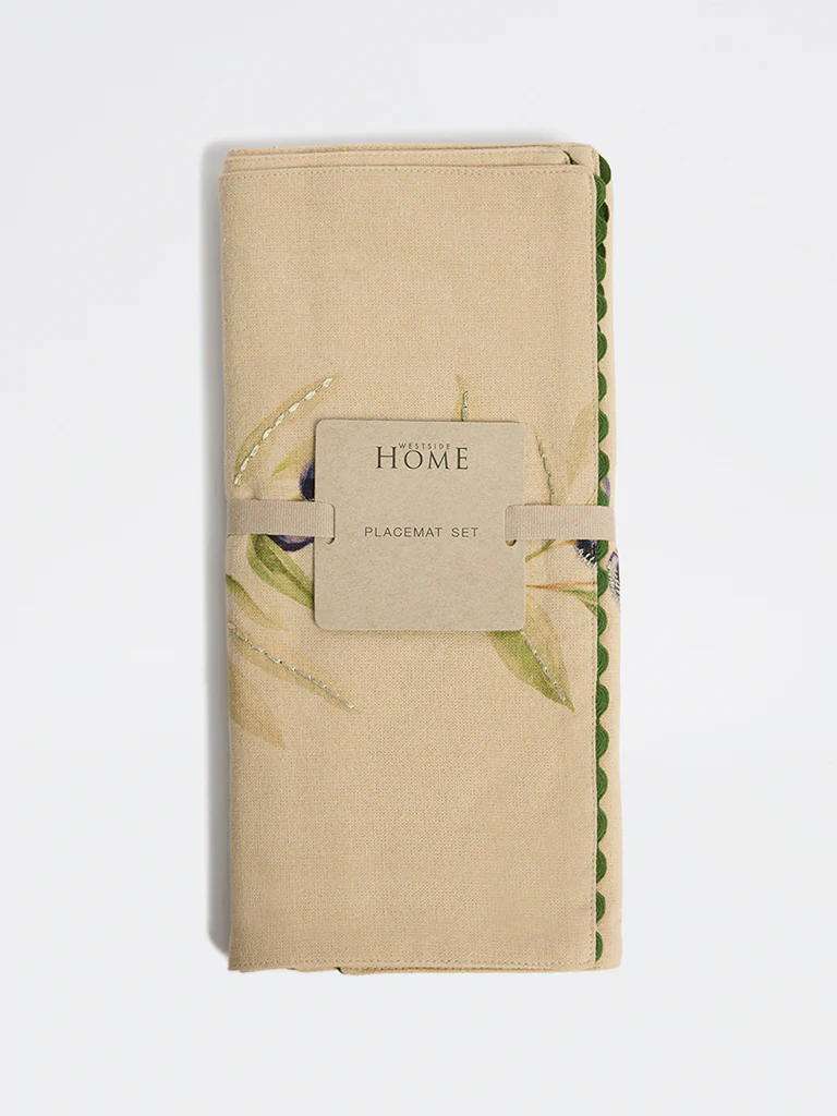 Westside Home Multicolor Botanical Pattern Placemats (Set of 4)