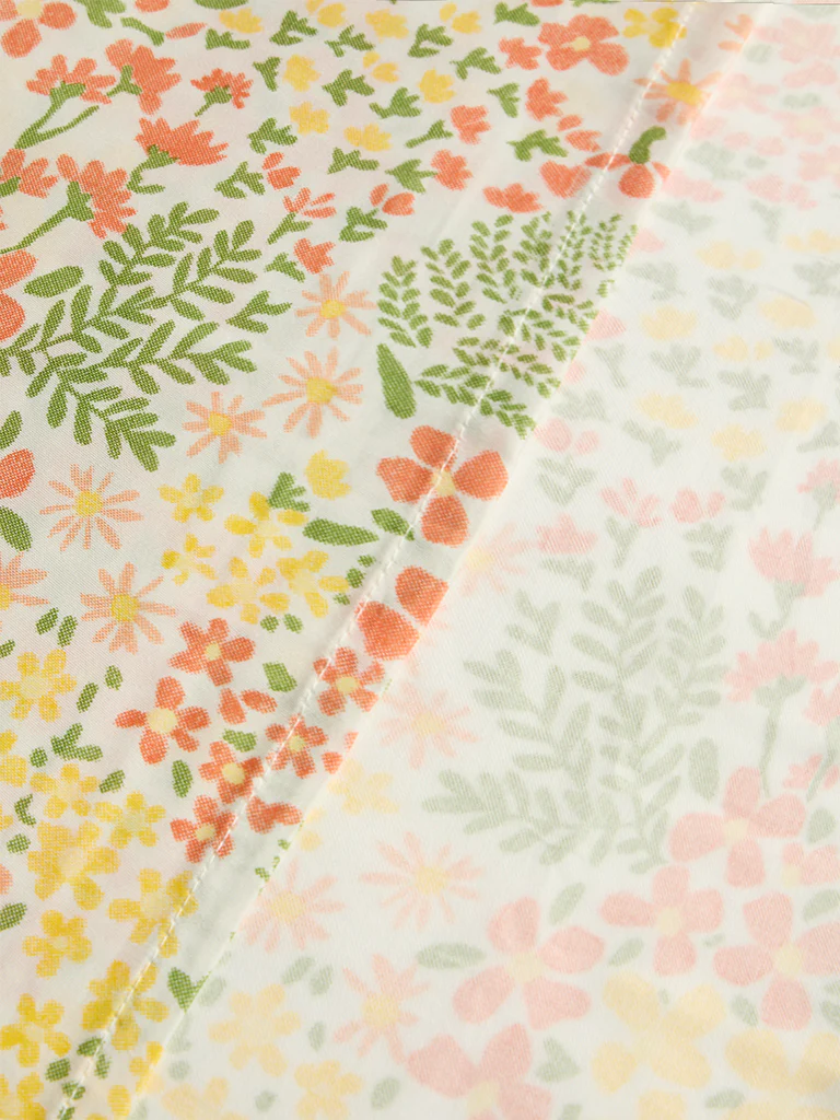 Westside Home Multicolour Floral Pattern Queen Bed Sheet Set - Image 3