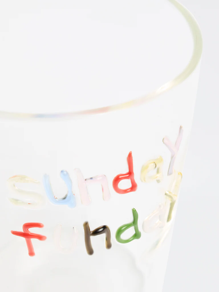 Westside Home Multicolour Text Printed Clear Glass - Image 4