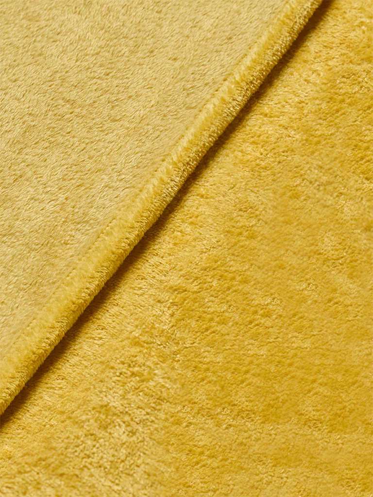 Westside Home Mustard Queen Bed Fleece Blanket - Image 3