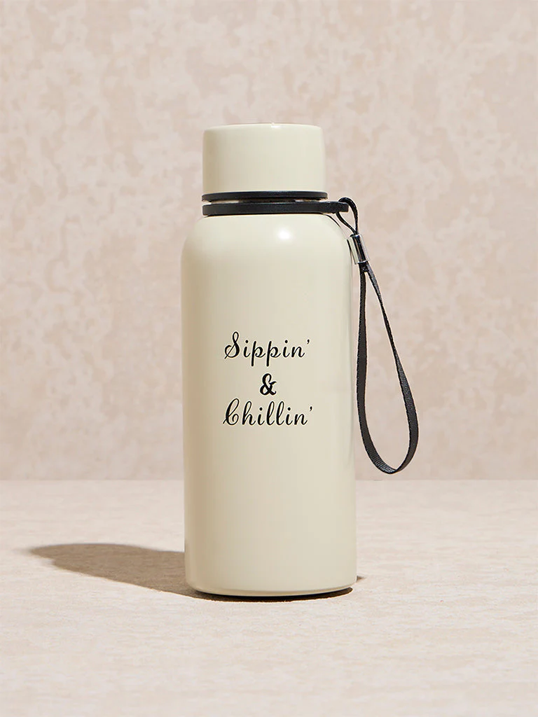 Westside Home Off-White Text Design Bottle