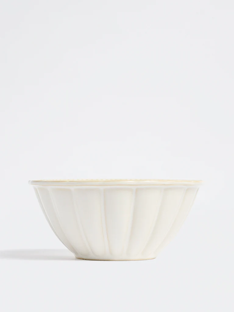 Westside Home Off-White Vera Beaded Bowl