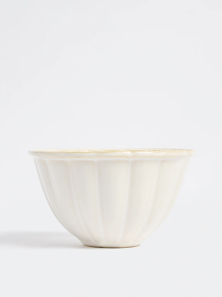 Westside Home Off-White Vera Beaded Bowl