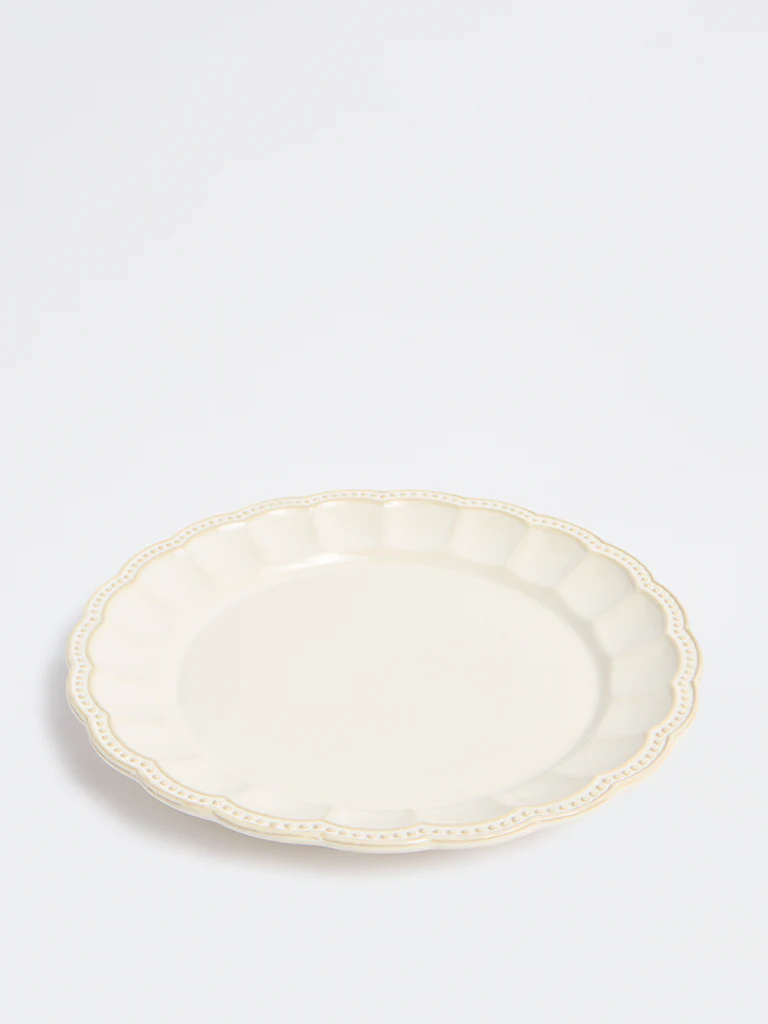 Westside Home Off-White Vera Beaded Dinner Plate - Image 2