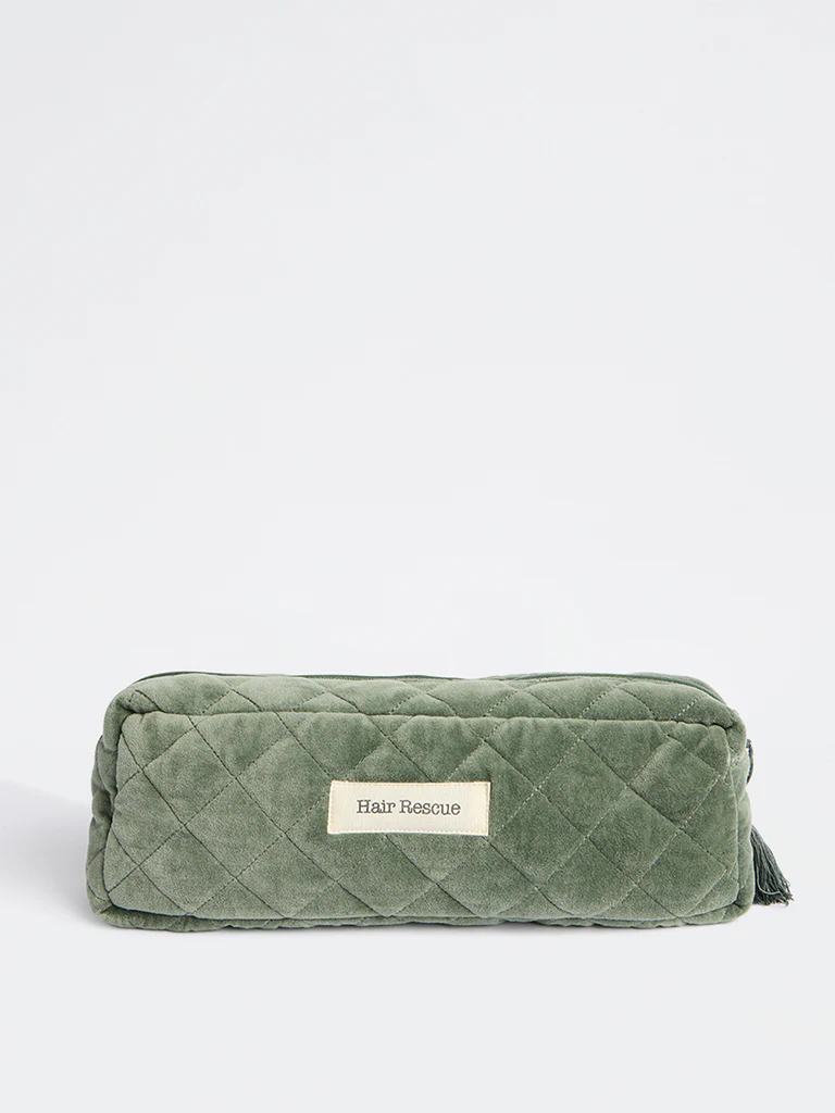 Westside Home Olive Quilted Pouch