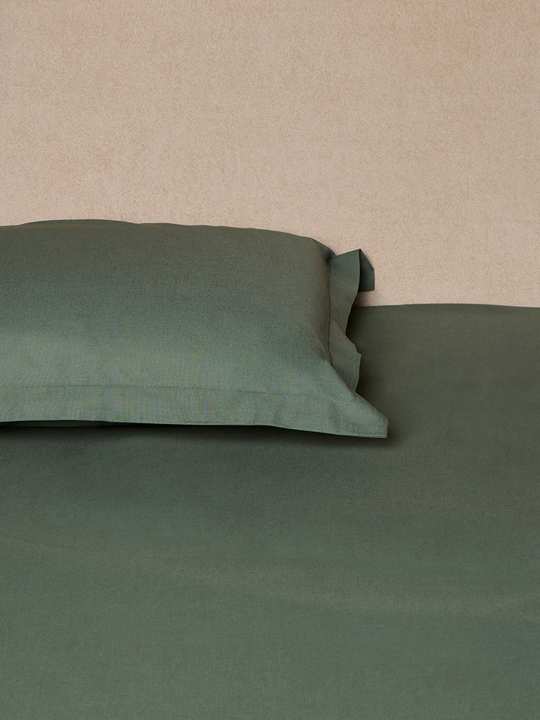 Westside Home Olive Solid Queen Bed Sheet Set
