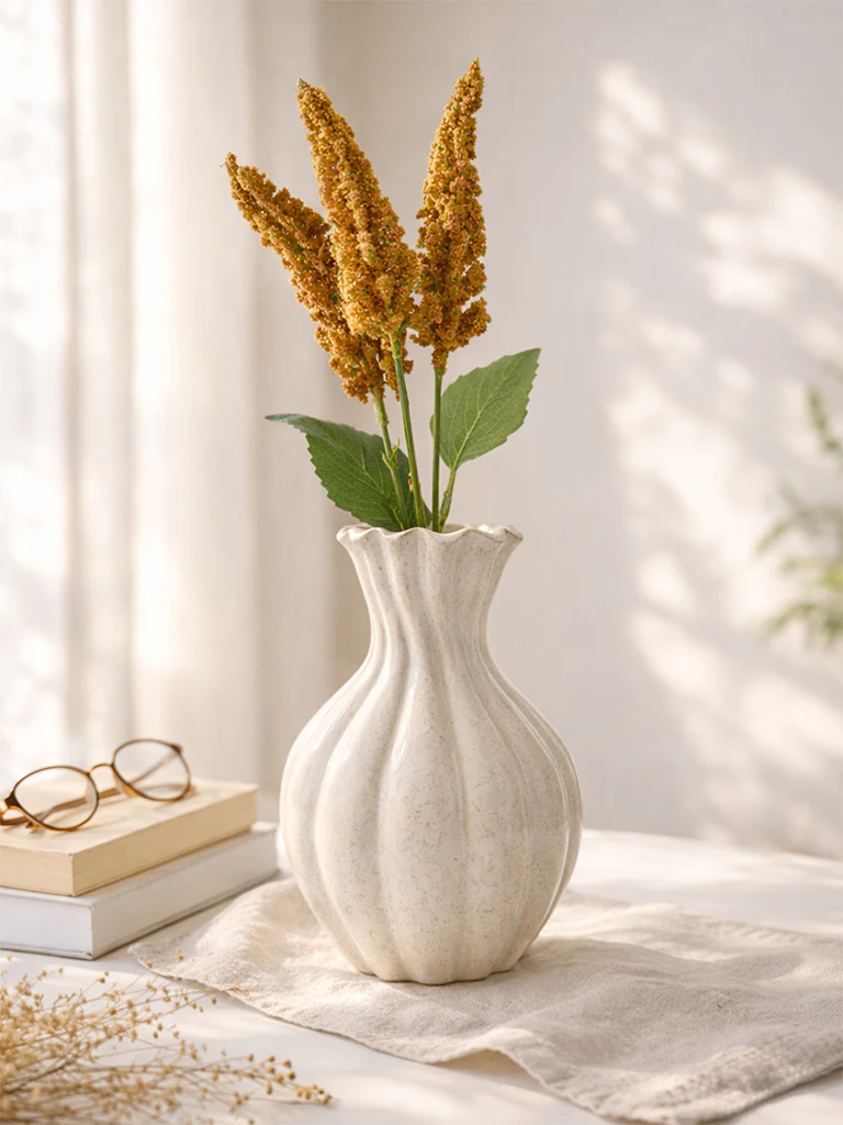 Westside Home Orange Artificial Celosia Plant
