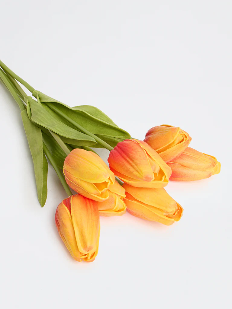 Westside Home Orange Artificial Tulip Bunch - Image 3