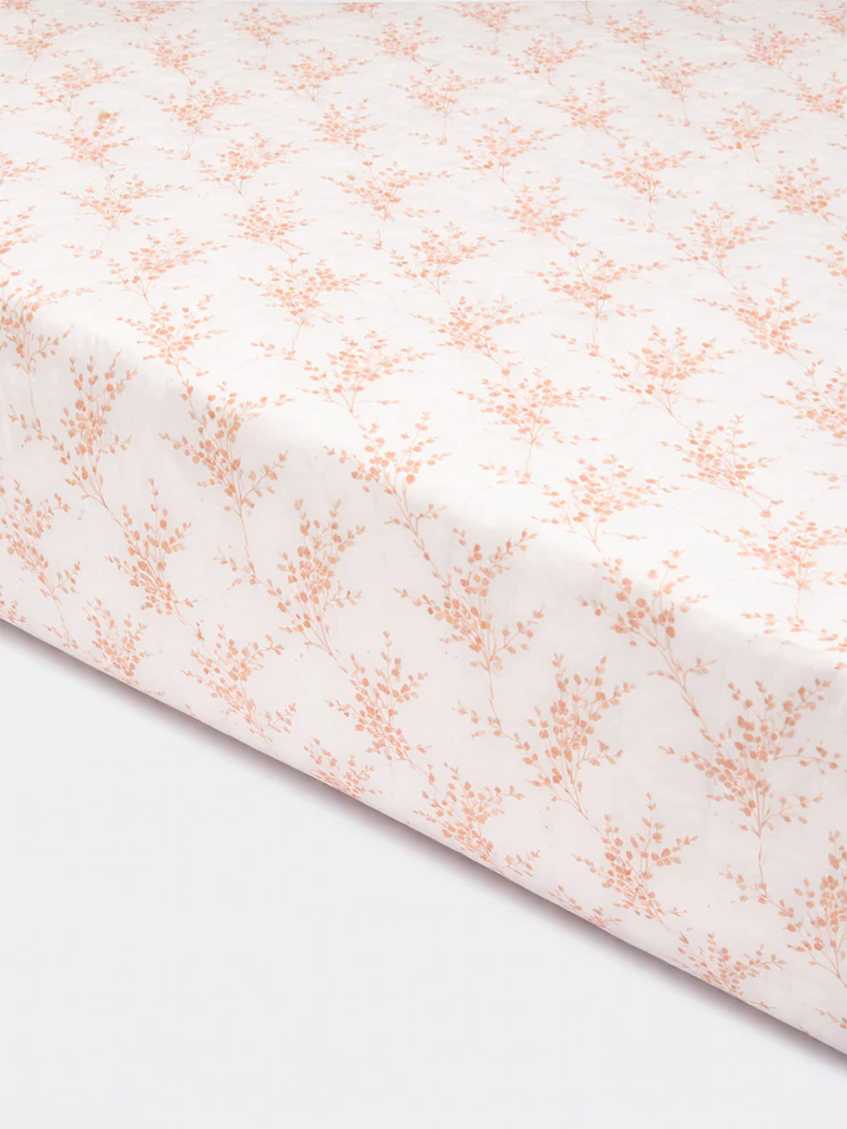 Westside Home Orange Botanical Design Reversible Queen Bed Comforter - Image 2