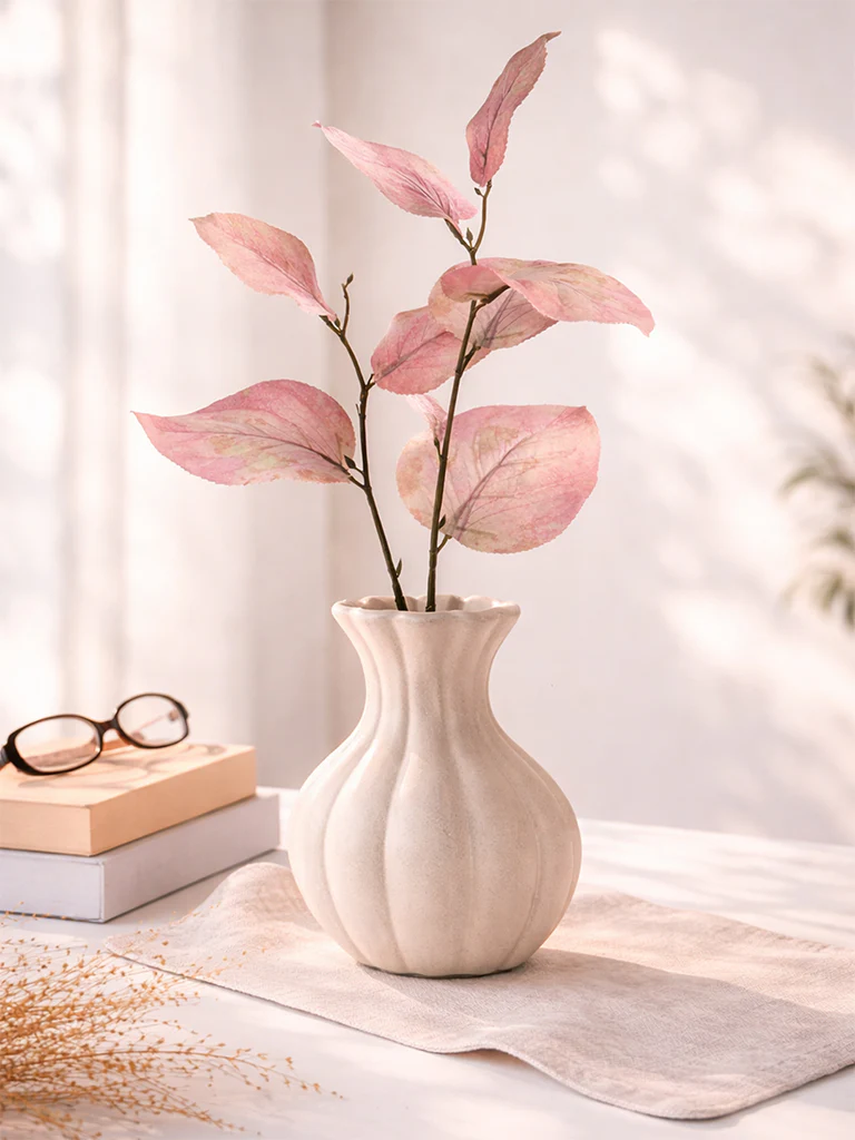 Westside Home Pink Artificial Leaf Plant