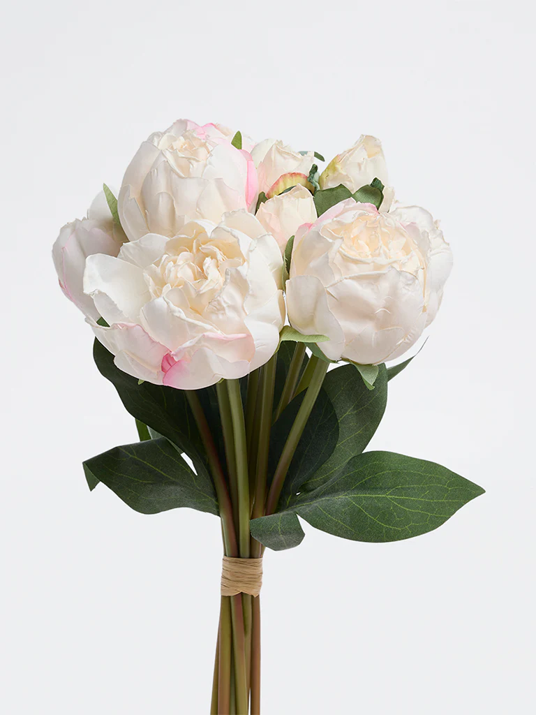 Westside Home Pink Artificial Peony Flowers - Image 2