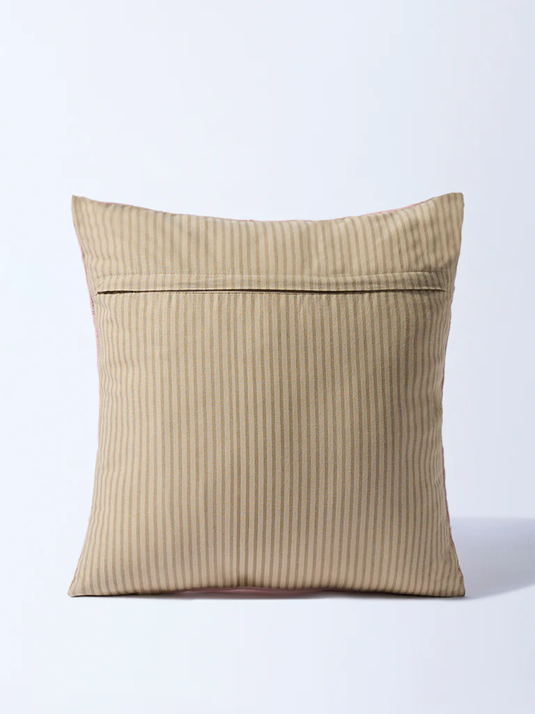 Westside Home Pink Floral Detailed Cushion Cover - Image 2