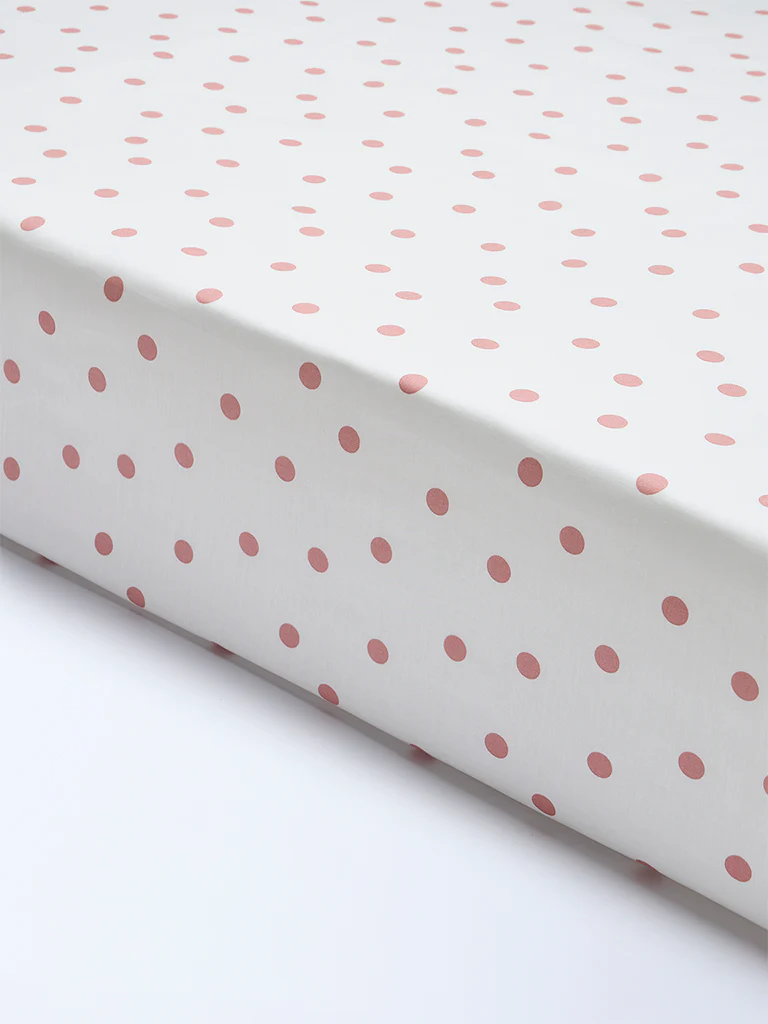 Westside Home Pink Polka Dot Queen Bed Sheet Set - Image 2