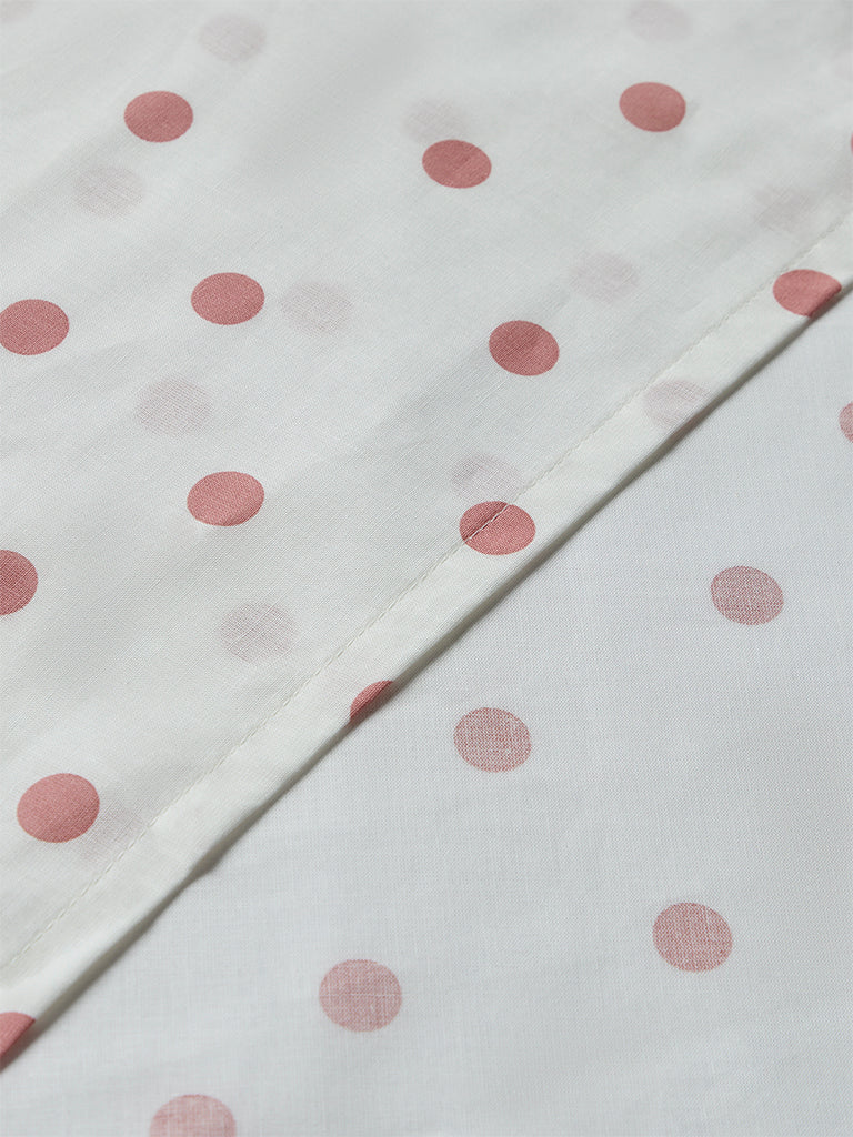 Westside Home Pink Polka Dot Queen Bed Sheet Set - Image 3