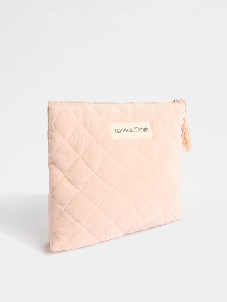 Westside Home Pink Quilted Pouch - Image 2