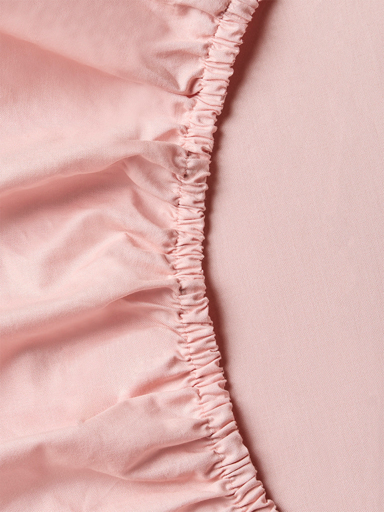 Westside Home Pink Solid King Bed Sheet Set - Image 3