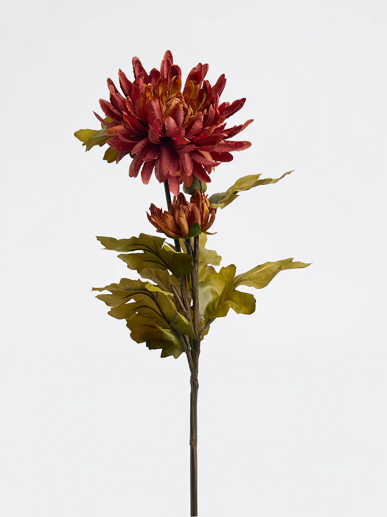 Westside Home Rust Artificial Chrysanthemum Plant - Image 2