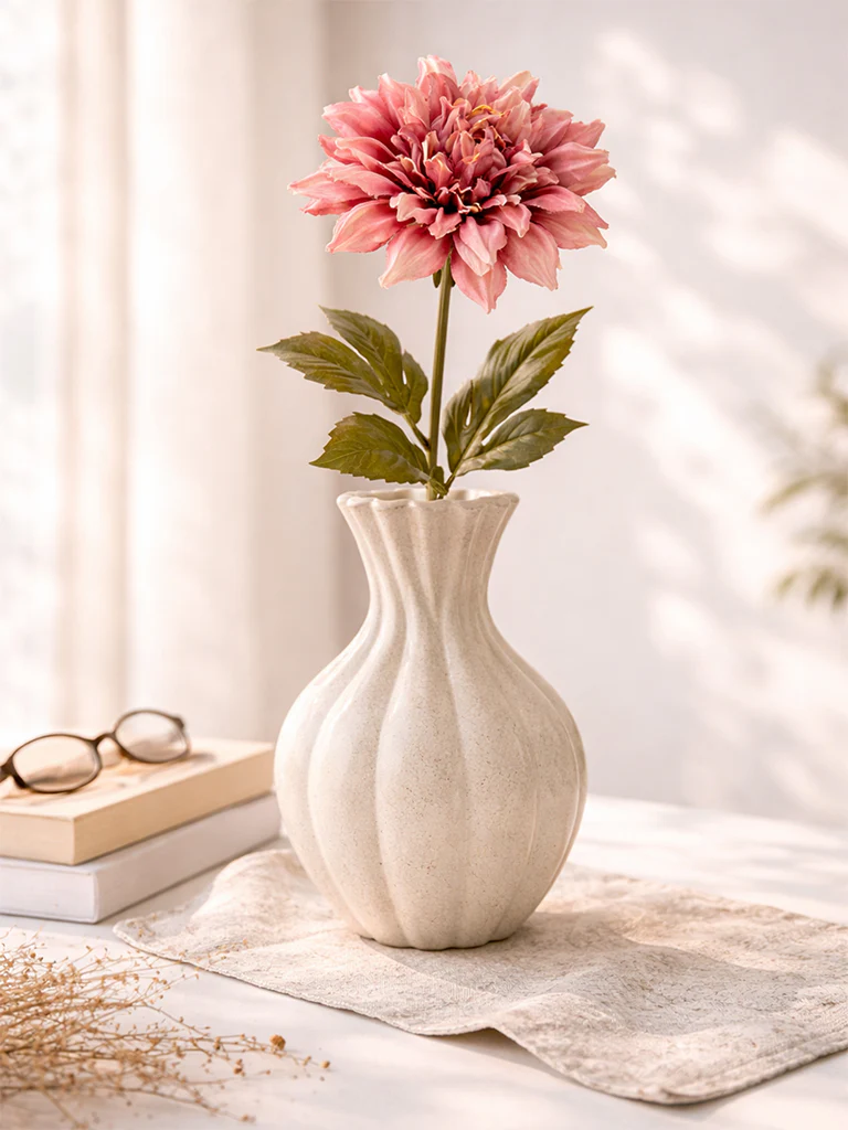 Westside Home Rust Artificial Dahlia Flower
