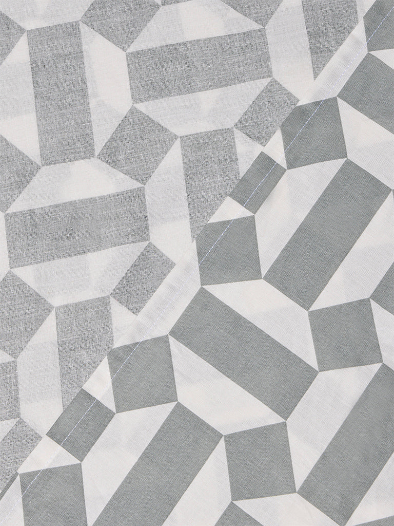 Westside Home Sage Geometric Pattern King Bed Sheet Set - Image 3