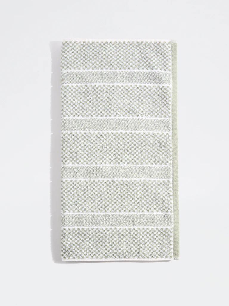 Westside Home Sage Popcorn Textured Hand Towel - Image 2