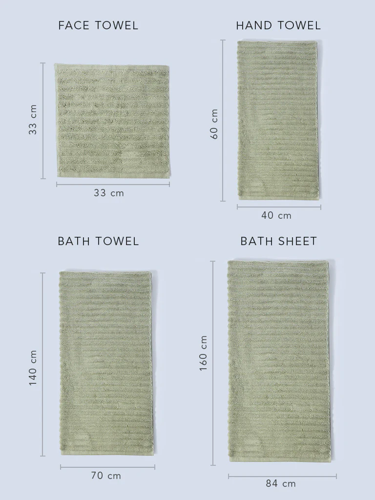 Westside Home Sage Self-Striped Bath Towel - Image 5