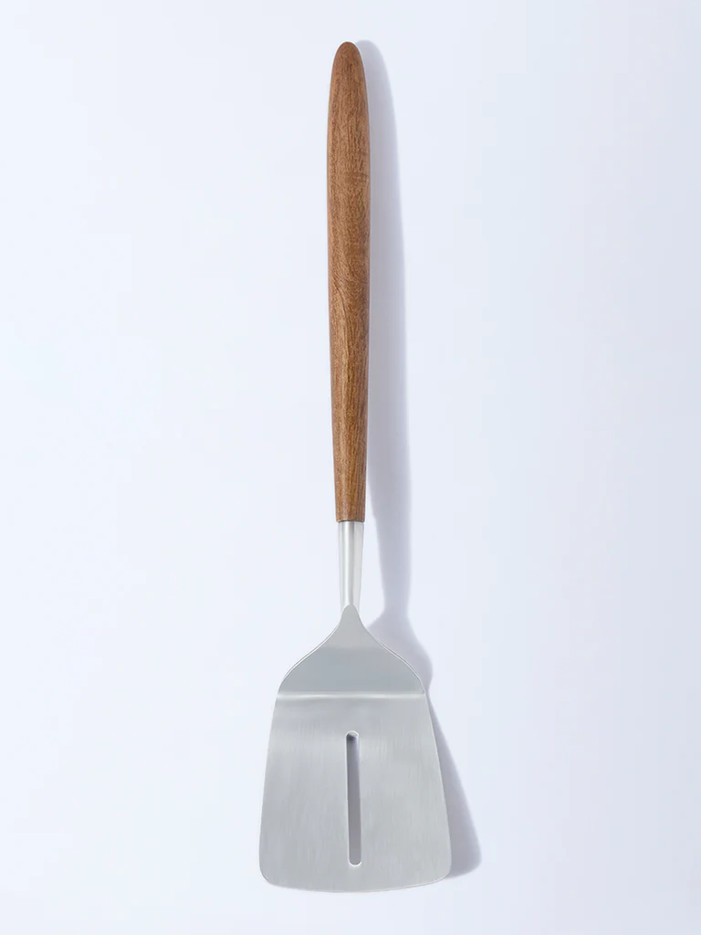 Westside Home Silver Turner with Wooden Handle