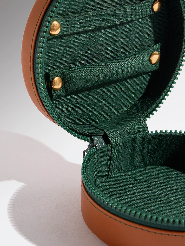 Westside Home Tan Round Jewellery Box - Image 3